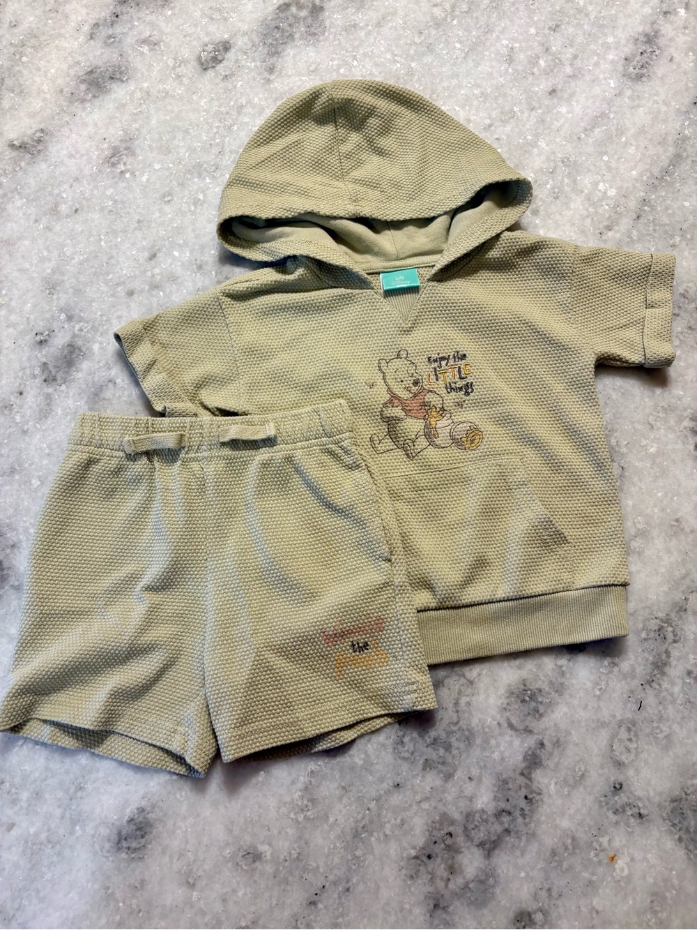 Disney Baby Knit Hoodie Short Set-18m